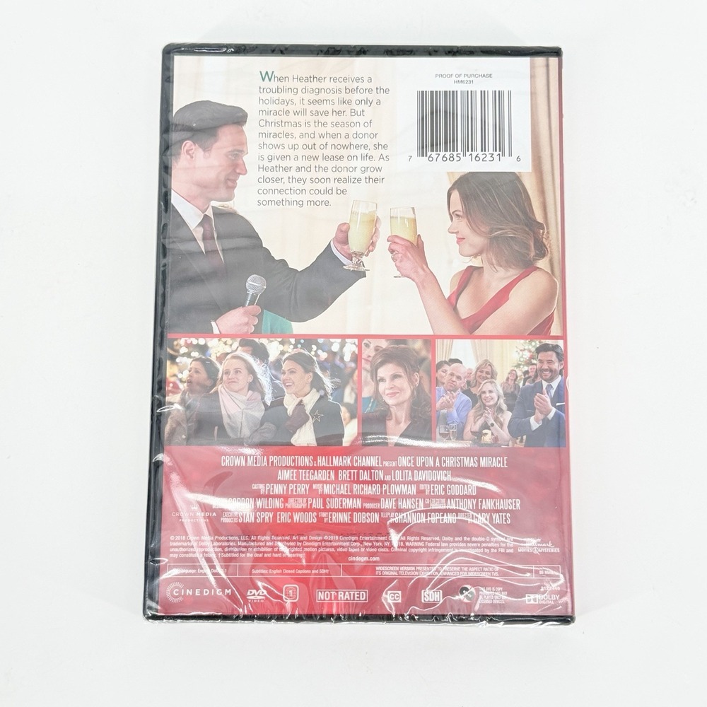 Once Upon A Christmas Miracle DVD New Factory Sealed Hallmark Christmas Movie - Picture 7 of 8